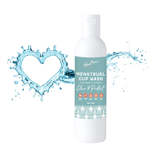 Menstrual Cup Wash Cleaner by HeartFelt. All Natural, Plant Based, Non Allergenic.