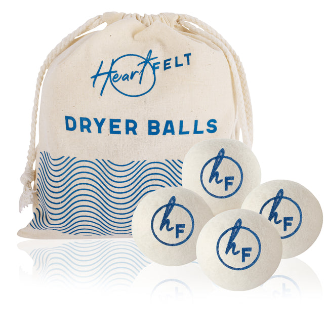 100% All Natural Wool Dryerballs by Heartfelt - (4 pack)