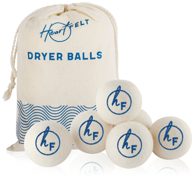 100% Wool Dryerballs by HeartFelt - (6 Pack)