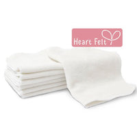 Heart Felt Bamboo Cloth Natural Reusable Baby Wipes (5 Pack, XL)