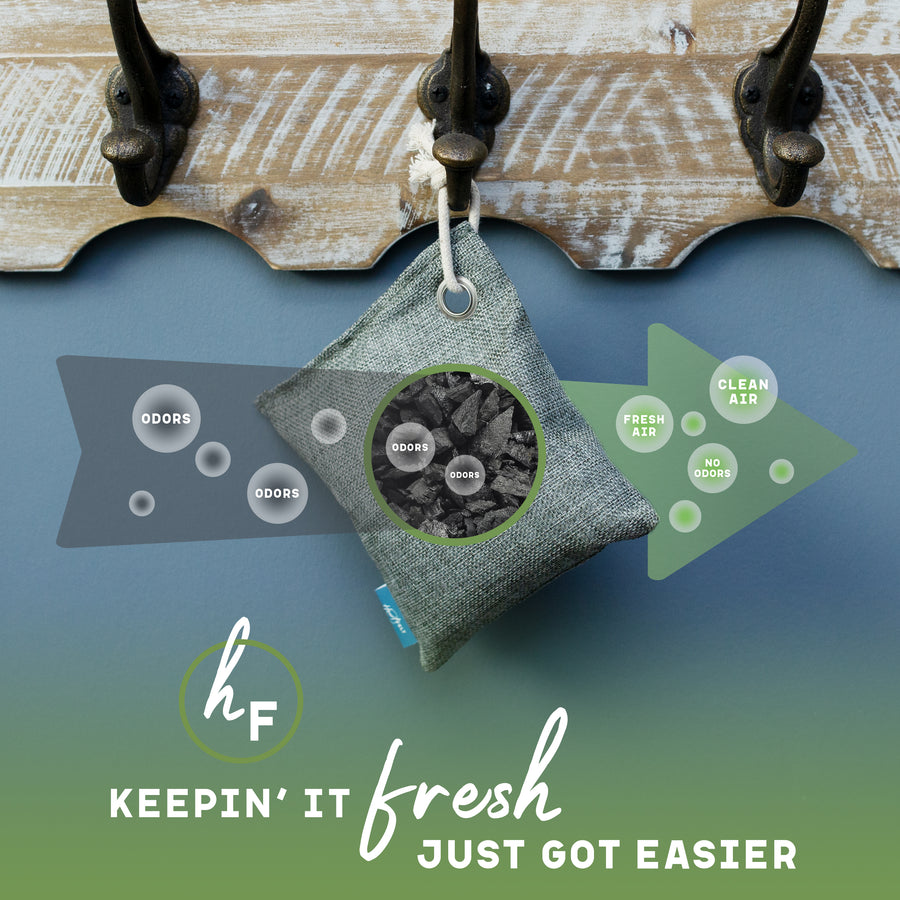 Charcoal Bamboo Air Purifying Bags - (4 Bamboo Charcoal Bags)