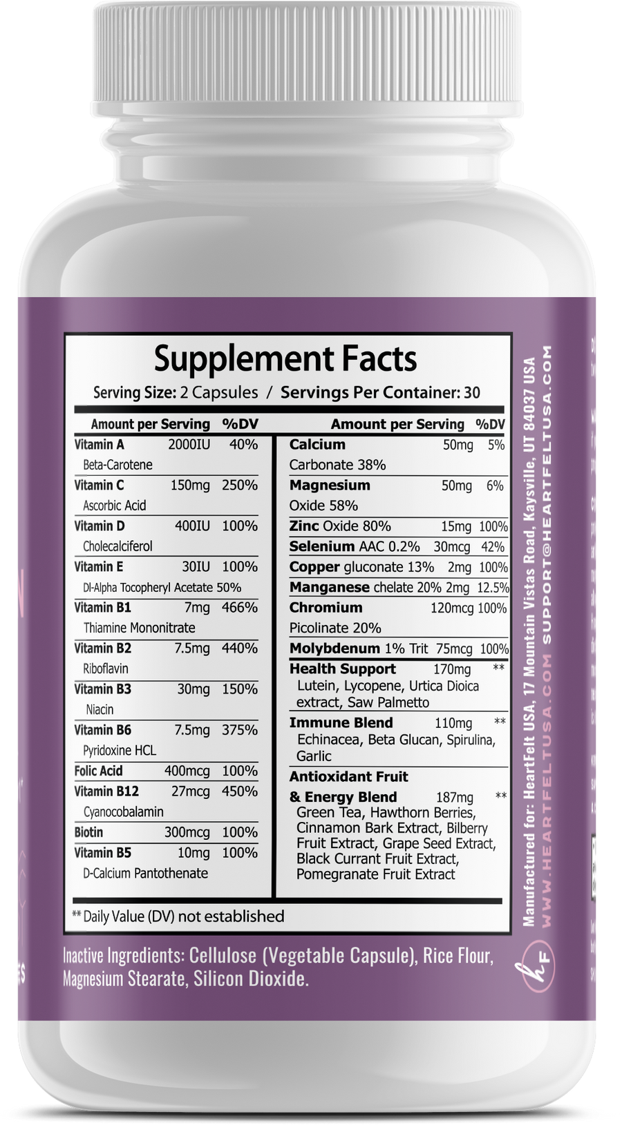 Specially Designed Complete Multivitamin for Women by HeartFelt