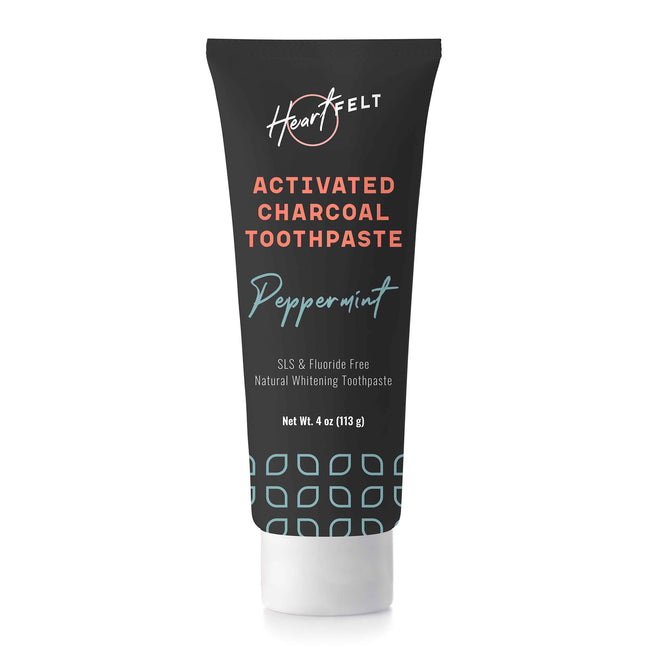Fluoride Free, Natural Whitening Charcoal Toothpaste by HeartFelt