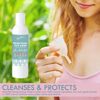 Menstrual Cup Wash Cleaner by HeartFelt. All Natural, Plant Based, Non Allergenic.