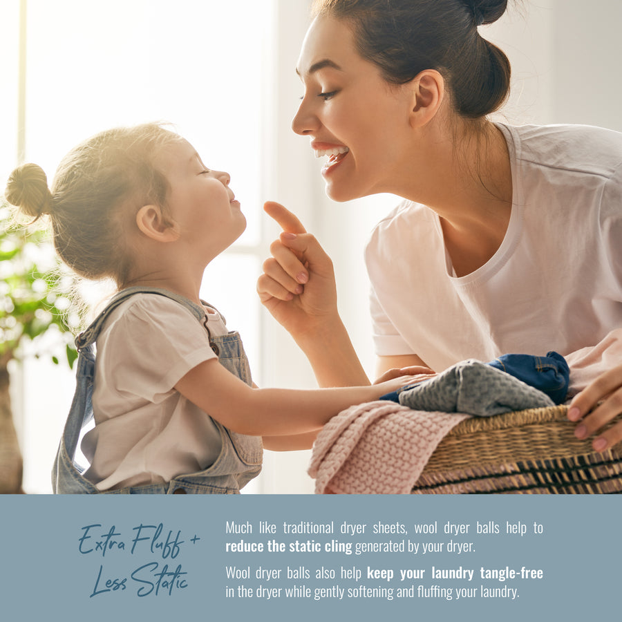 100% All Natural Wool Dryerballs by Heartfelt - (4 pack)