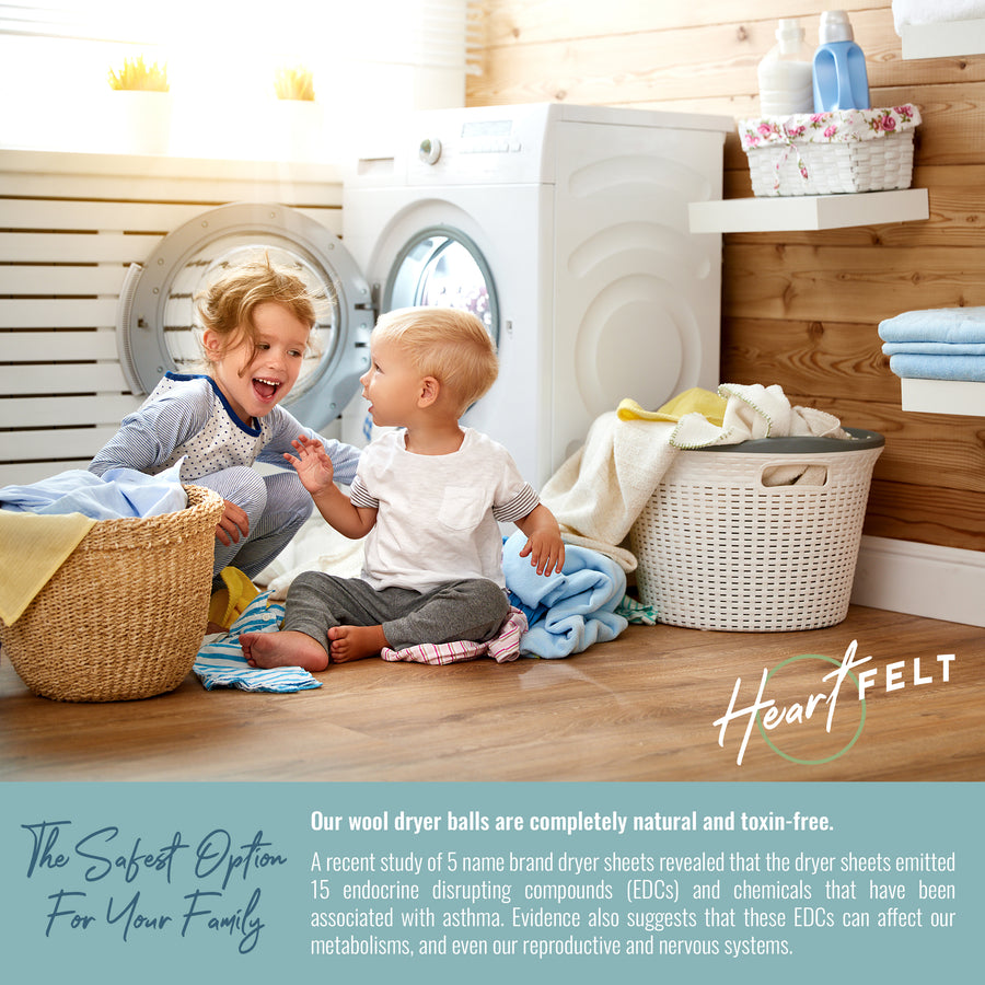 100% All Natural Wool Dryerballs by Heartfelt - (4 pack)