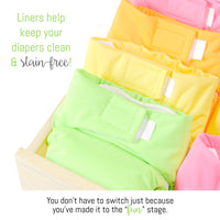 HeartFelt Cloth Diaper Liners by Heartfelt. Flushable, Disposable (100 Sheets)