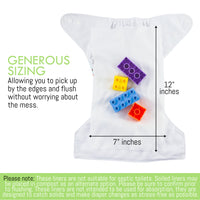 HeartFelt Cloth Diaper Liners by Heartfelt. Flushable, Disposable (100 Sheets)