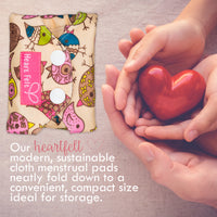 Heart Felt Bamboo Reusable XL Cloth Menstrual Pads (3 Pack, Heavy Flow)