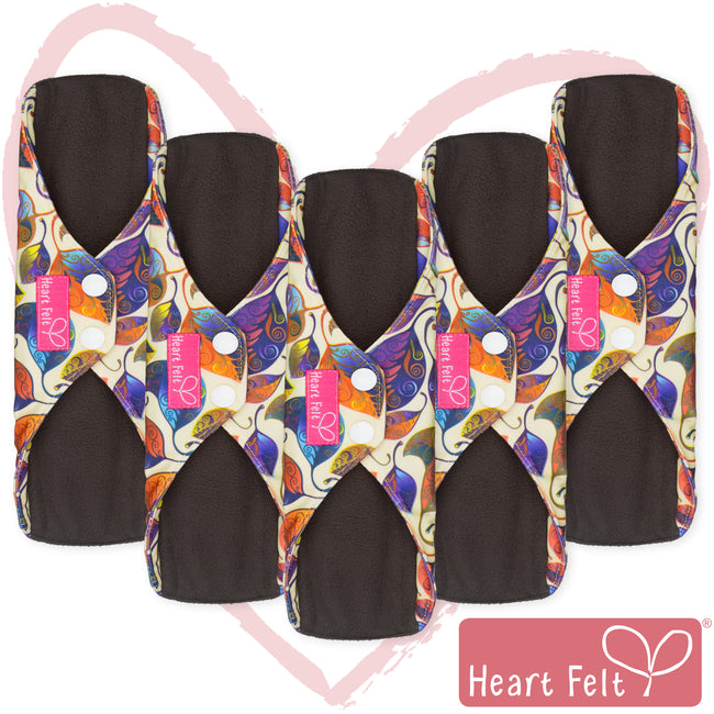 Sanitary Reusable Cloth Menstrual Pads by HeartFelt - (5 Pack)