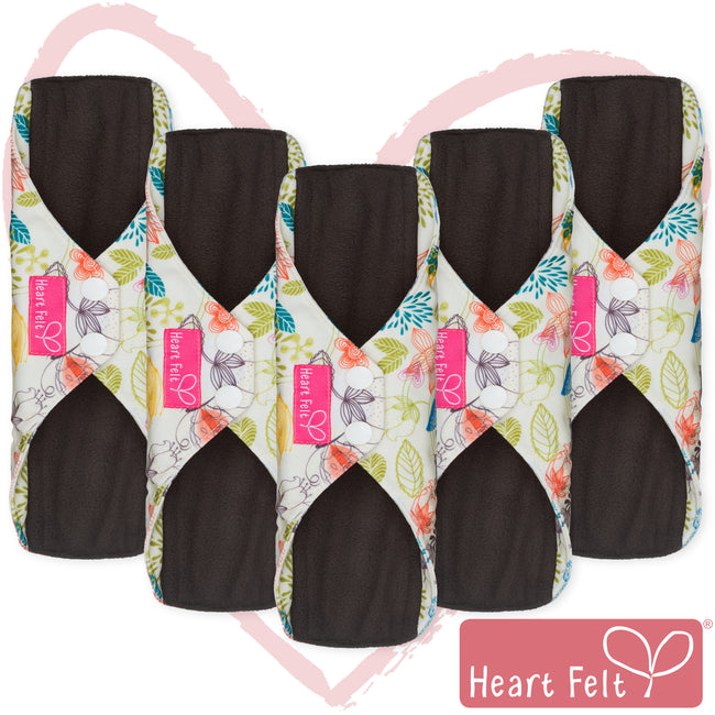 Sanitary Reusable Cloth Menstrual Pads by HeartFelt - (5 Pack)