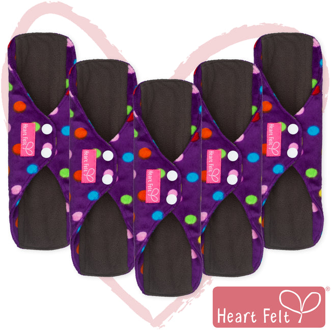 Sanitary Reusable Cloth Menstrual Pads by HeartFelt - (5 Pack)