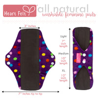 Sanitary Reusable Cloth Menstrual Pads by HeartFelt - (5 Pack)